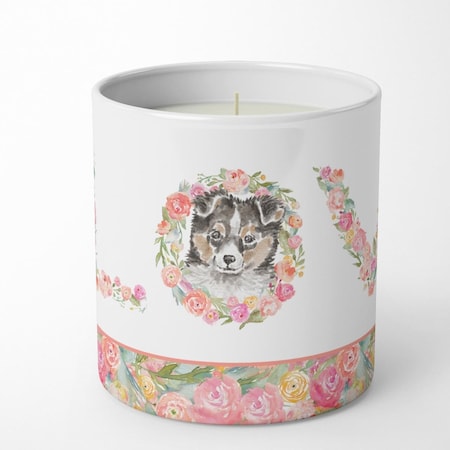 Carolines Treasures 3.75 x 3.25 in. Unisex Sheltie No.1 Love 10 oz Decorative Soy Candle WDK4484CDL